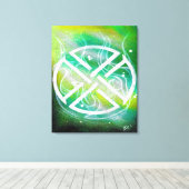 Fourleaf sigil canvas afdruk (Insitu (Houten vloer))