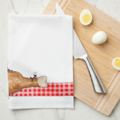 Fourmis et poulet - Serviette de cuisine (Quart Plié)