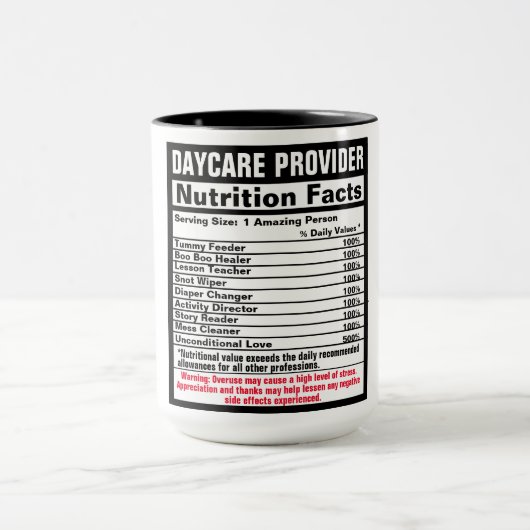 Fournisseur de garderie Funny cadeau Mug (Centre)