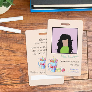Fournitures d'art à l'aquarelle Badge ID enseignan