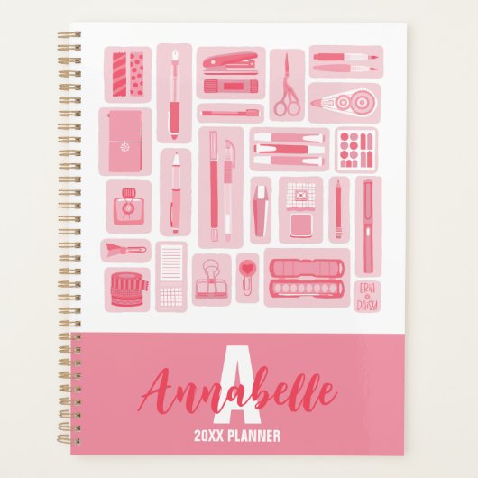 Fournitures d'art mignonnes Motif illustré rose (Devant)