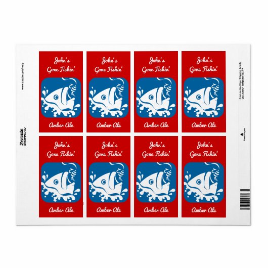 Fournitures de brasserie Bière brassage Étiquettes (Feuille entière)