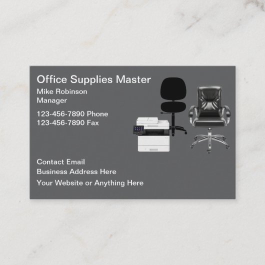 Fournitures de bureau Cartes de visite (Devant)