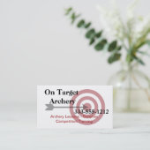 Fournitures de tir à l'arc et leçons Carte de visi (Debout devant)