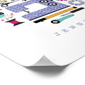Fournitures et outils de couture modernes Poster M (Coin)