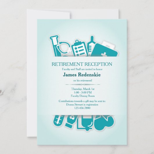 Fournitures Médicales Invitation à la retraite (Devant)