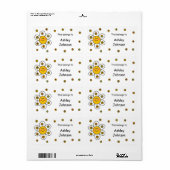 Fournitures scolaires Daisy Étiquette (Feuille entière)