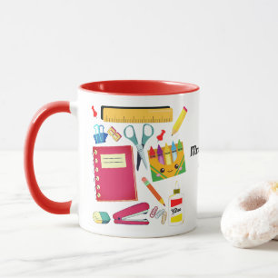 Fournitures scolaires de l'enseignant Mug rouge