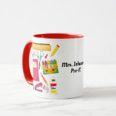 Fournitures scolaires de l'enseignant Mug rouge (Devant gauche)