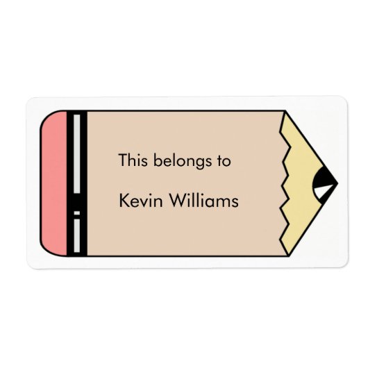 Fournitures scolaires Étiquettes (Devant)