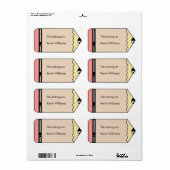 Fournitures scolaires Étiquettes (Feuille entière)