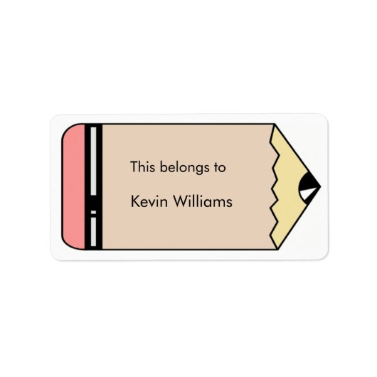 Fournitures scolaires Étiquettes (Devant)