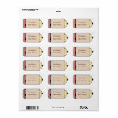 Fournitures scolaires Étiquettes (Feuille entière)