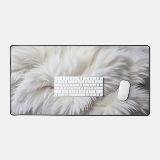 fourrure blanche vive douce et élégante (Clavier et souris)