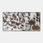 Fourrure de vache Brown et blanche et Cuir (Recto)