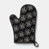 Fours en silicone noir Mitt avec Motif de logo per (Recto)