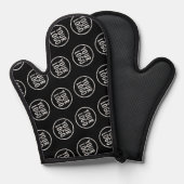 Fours en silicone noir Mitt avec Motif de logo per (Recto/Verso)
