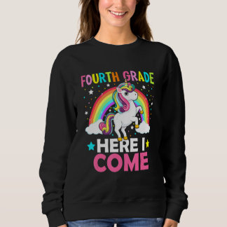 Fourth Grade Here I Come Unicorn Back To School 4t Trui