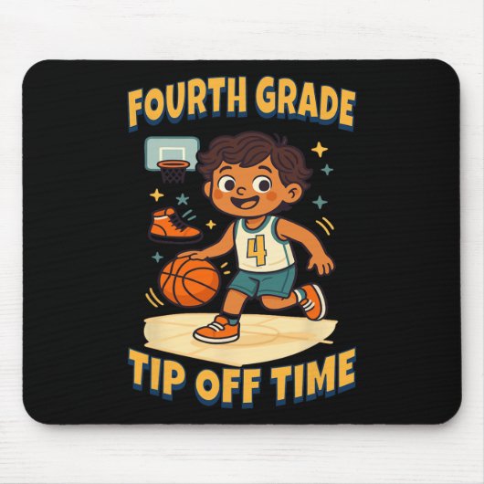 Fourth Grade Sketll Tip Off Game Day Vibes  Muismat (Voorkant)