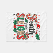 Fourth Grade Sleighs Funny Christmas Teacher  Fleece Deken (Voorkant (Horizontaal))