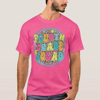 Fourth Grade Squad Back To School Leopard Boys Gir T-shirt