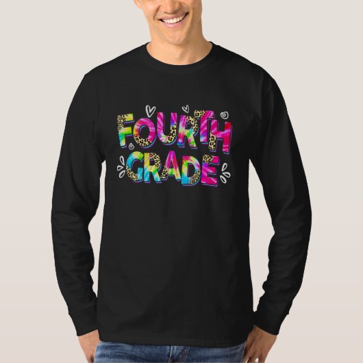 Fourth Grade Teacher 4th Student Back To School Ti T-shirt (Voorkant)