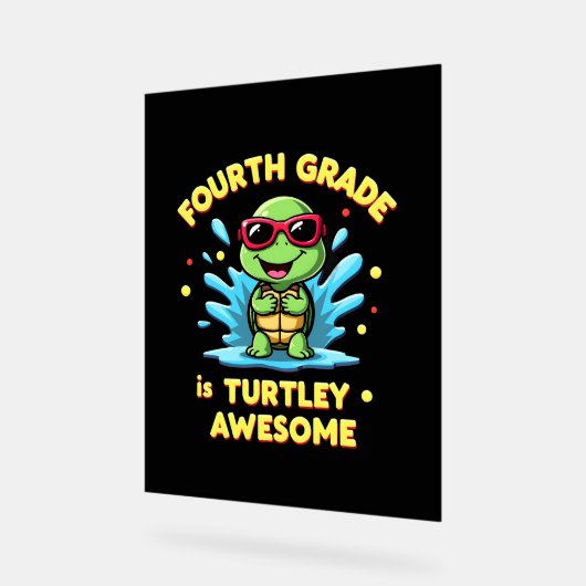 Fourth Grade Turtle-y Awesome First Day of Fourth (Angle)