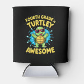 Fourth Grade Turtle-y Awesome First Day of Fourth  Blikjeskoeler (Voorkant)
