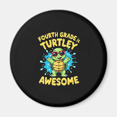 Fourth Grade Turtle-y Awesome First Day of Fourth Magneet (Voorkant)