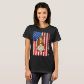 Fourth Of July Gnome Graphic Patriotic Horse Ameri T-shirt (Voorkant volledig)