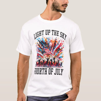 Fourth of July Party Mannen Wit T-shirt