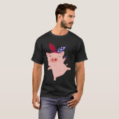 Fourth of July Pig T-shirt (Voorkant volledig)