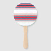 Fourth of July red white blue stripes patriotic Handwaaier (Achterkant)