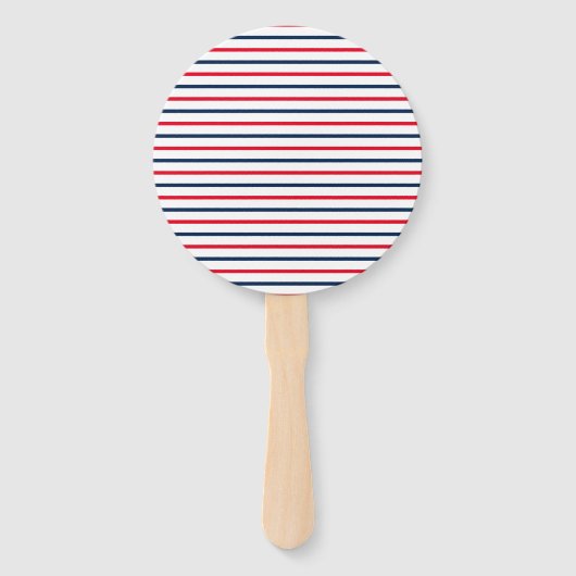 Fourth of July red white blue stripes patriotic Handwaaier (Voorkant)