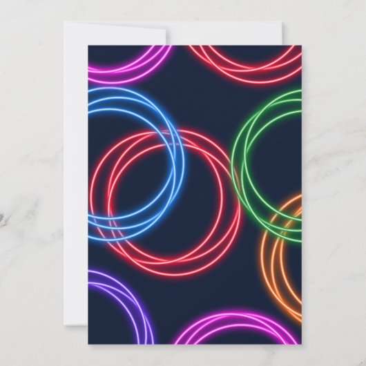 Fous de lumière Invitation d'anniversaire (Dos)