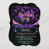 Fous Faisons la fête ! Invitation d'anniversaire D (Devant / Derrière)