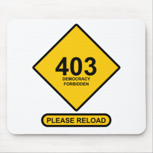 Fout 403: Democratie verboden Muismat