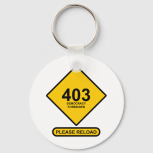 Fout 403: Democratie verboden Sleutelhanger