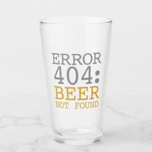 Fout 404 Bier niet gevonden Glas