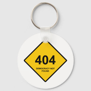 Fout 404: Democratie niet gevonden Sleutelhanger