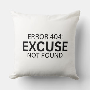 Fout 404 Excuus Niet Gevonden Minimalistische Schr Kussen
