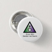 Fout 404 Genderqueer Ronde Button 3,2 Cm (Voorkant /achterkant)