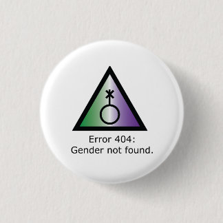 Fout 404 Genderqueer Ronde Button 3,2 Cm