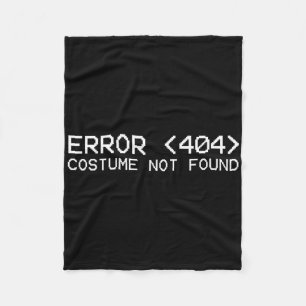 Fout 404 Kostuum niet gevonden Leuk Halloween-prog Fleece Deken