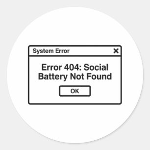 Fout 404: Motivatie Ronde Sticker