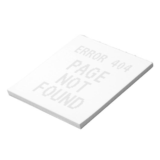 Fout 404 Pagina niet Gevonden meme watermerk logo Notitieblok (Gedraaid)