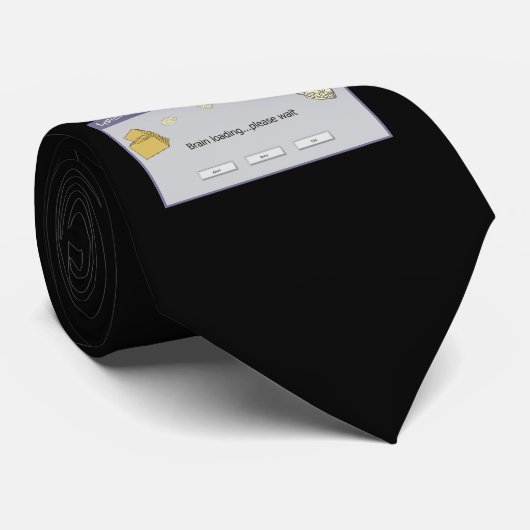 Fout in computer met hersenlading Stropdas (Opgerold)