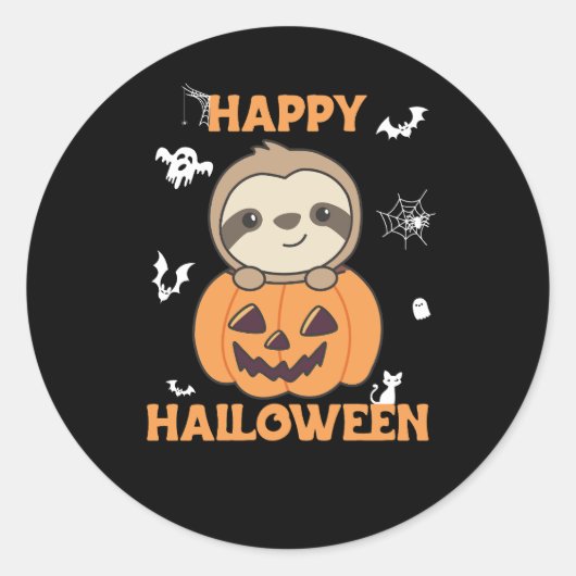 Fout in pompoen met snotjes naar Halloween Ronde Sticker (Voorkant)