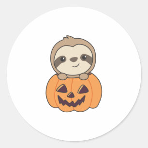 Fout in pompoen met snotjes naar Halloween Ronde Sticker