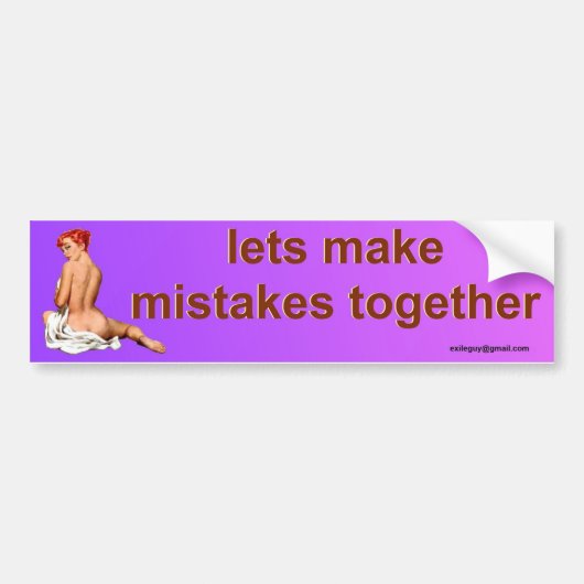fouten bumpersticker (Voorkant)